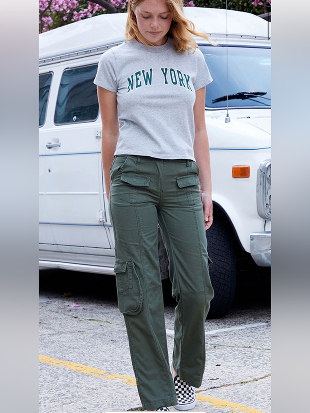 Brandy Melville John Galt Green Kim Cargo Pants One Size Small